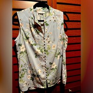 Floral Calvin Klein Sleeveless Blouse